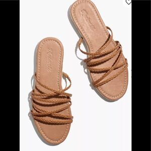 Madewell Kathryn Espadrille Slide Sandal in Leather